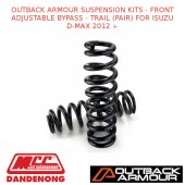 OUTBACK ARMOUR SUSPENSION KITS FRONT ADJ BYPASS-TRAIL PAIR FIT ISUZU D-MAX 2012+